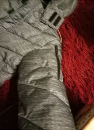 Arizona Jean Co Youth XS (6/7) Puffer Children's Jacket Full Zip Grey And Black