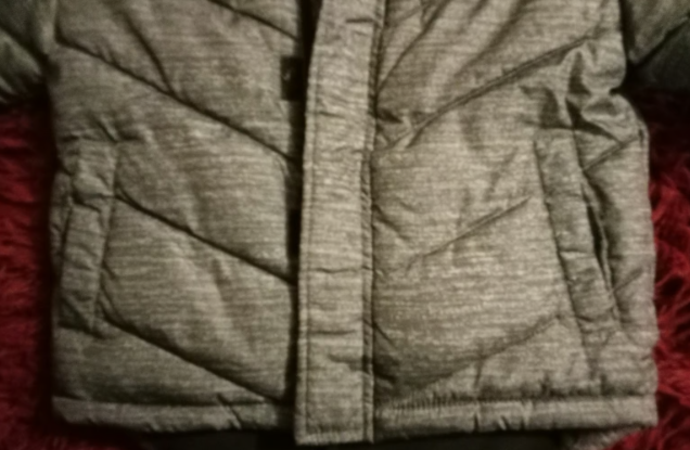 Arizona Jean Co Youth XS (6/7) Puffer Children's Jacket Full Zip Grey And Black