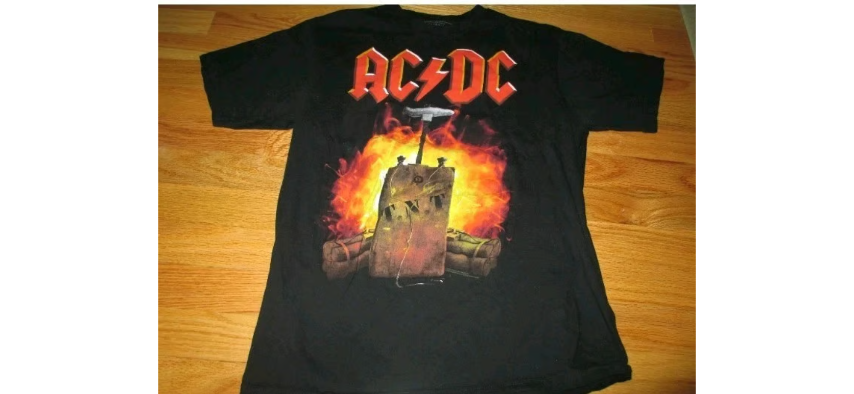 AC / DC T.N.T. DYNAMITE (XL) T-Shirt ANGUS & MALCOLM YOUNG Official Shirt