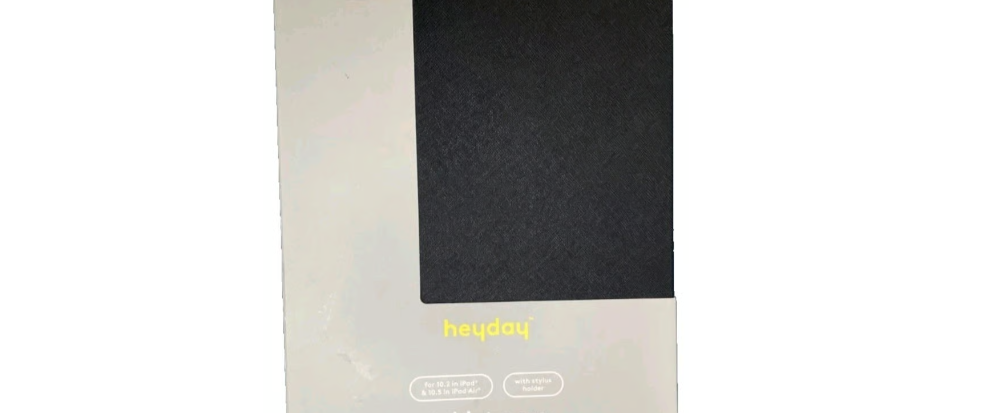 Apple iPad Case (9th Gen) / iPad Air (3rd Gen) Heyday Black Saffiano New