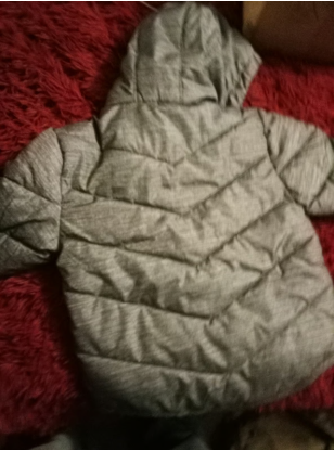 Arizona Jean Co Youth XS (6/7) Puffer Children's Jacket Full Zip Grey And Black