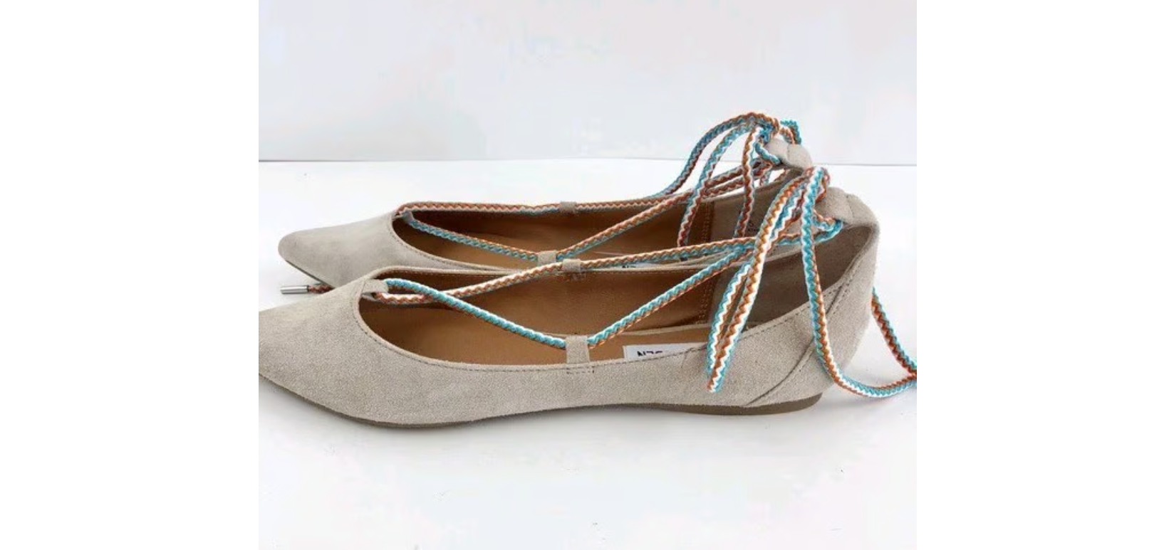 STEVE MADDEN EMILIE BLUSH SUEDE FLAT SHOES WOMENS Size 7 1/2