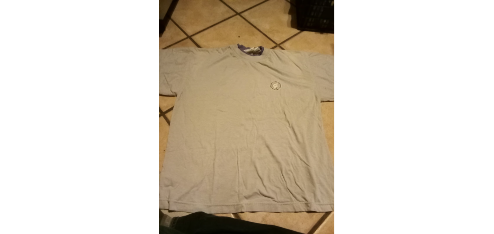Rare Vintage Gitano Shirt Mens Large Grey And Purple NOS 90s Surf Skate Ringer