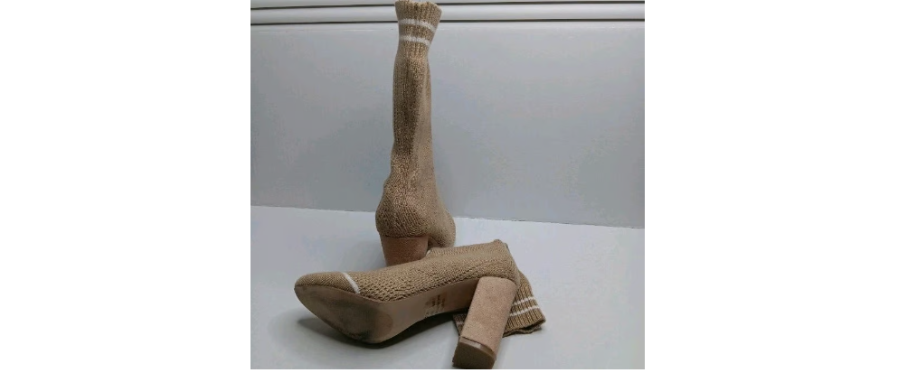 Cape Robbin Women's Boot Perry 1 Sock Bootie Block Heel Tan Size  6