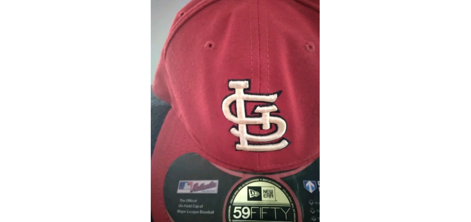 Saint Louis Cardinal's Hat New Era 59FIFTY Official On-Field Cap Used Sz 7