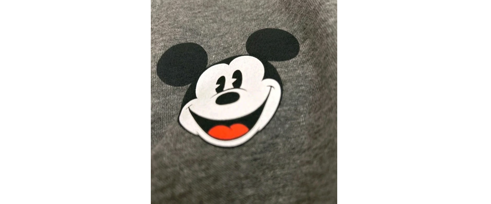 Disney and Friends Vneck cardigan gray sweatshirt with Mickey logo SZ XS
