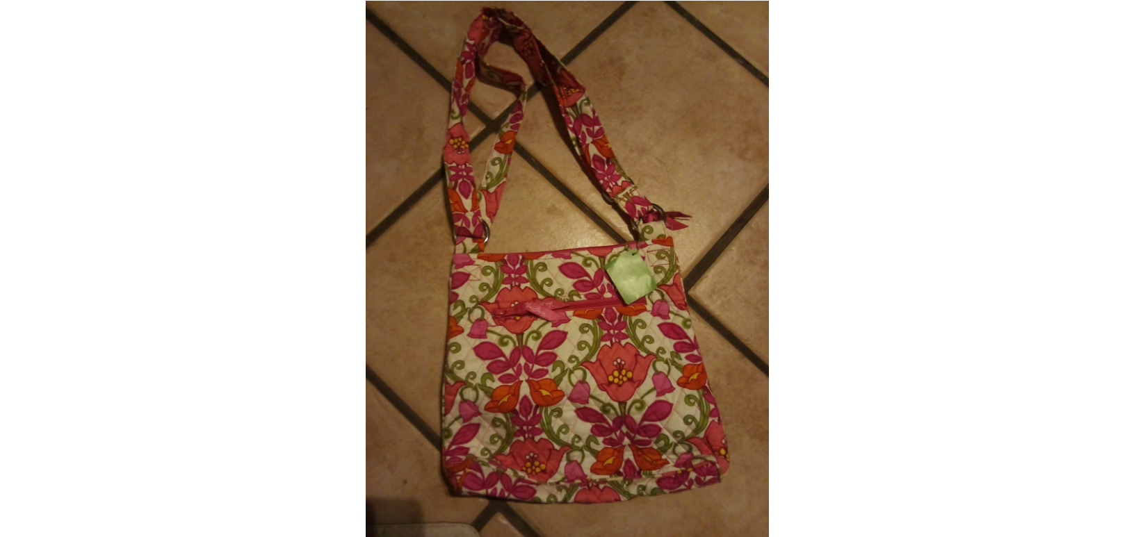 Vera Bradley Purse Pink Floral Med Shoulder Handbag Flower Purse NWT