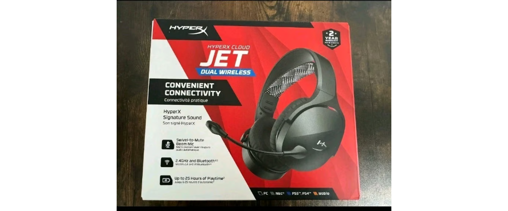 HyperX - Cloud Jet Dual Bluetooth Wireless Gaming Headset for PC, Mac, PS5, PS4