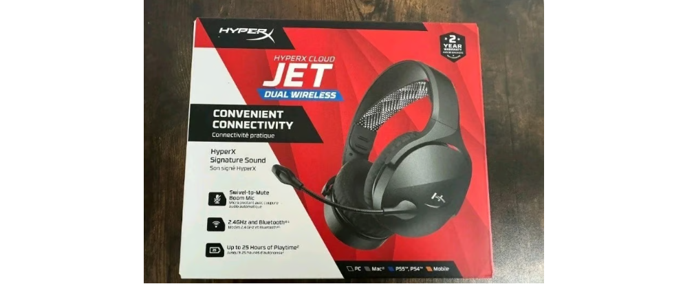 HyperX - Cloud Jet Dual Bluetooth Wireless Gaming Headset for PC, Mac, PS5, PS4