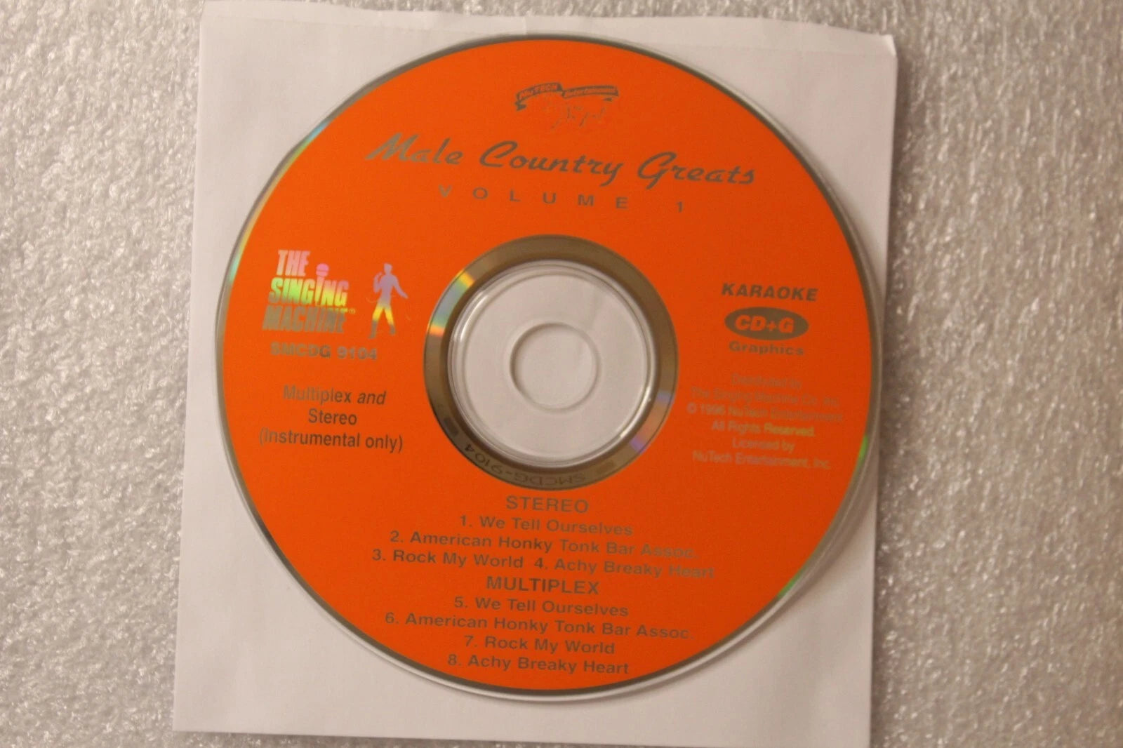 Sing The Hits of Male Country Greats Vol. 1 by Various Artist CD USED