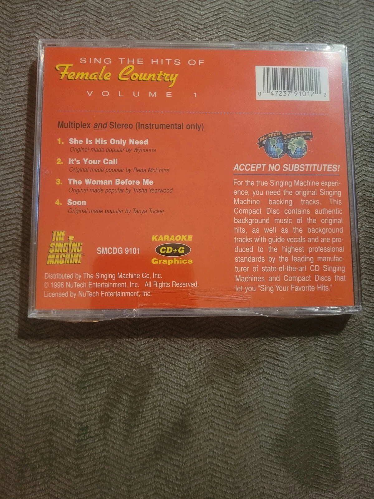 Sing The Hits Of Female Country Greats, Vol. 1, 8 Songs + Tracks CD+G