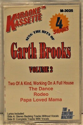 Garth Brooks Volume 1 Karaoke Kassette Cassette Tape-4 Songs